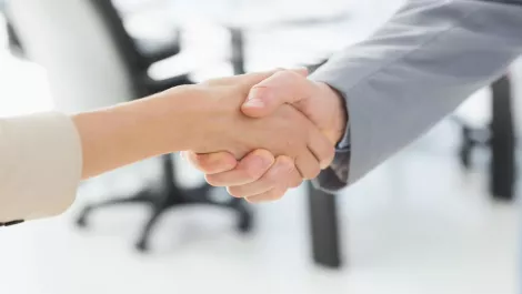 Handshake woman