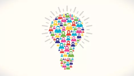 Lightbulb people drawing