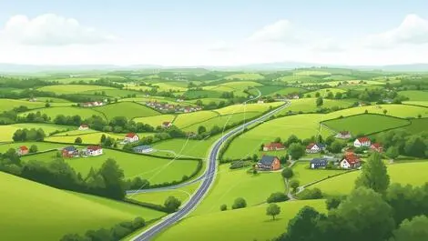 Fibre optic cables connecting houses offices farms southern england