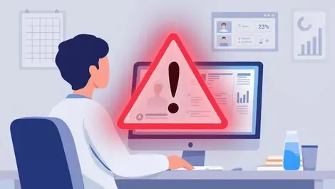 Uk healthcare data breach warning doctors office patient chart computer