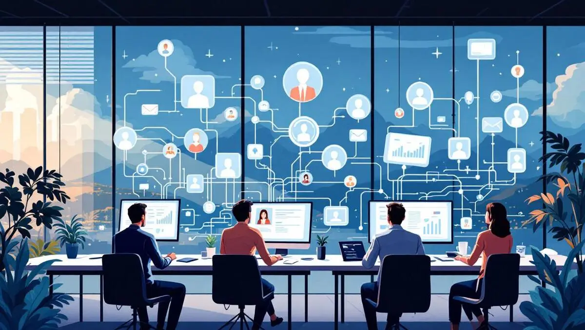 Modern office people reviewing candidate profiles digital connections new zealand