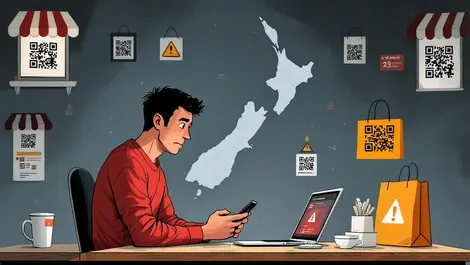 Worried new zealander online shopping scams qr codes nz warning