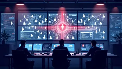 Corporate it soc monitors network diagrams red attack path analysis