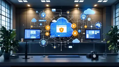 Corporate it security control room cloud ai governance scene